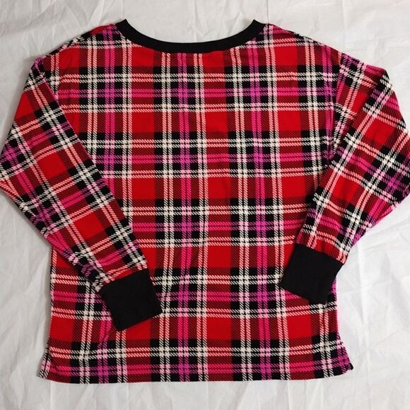 Betsey Johnson Y2K Pink Red Plaid Long Sleeve Pajama Pants Set Medium - Picture 9 of 16